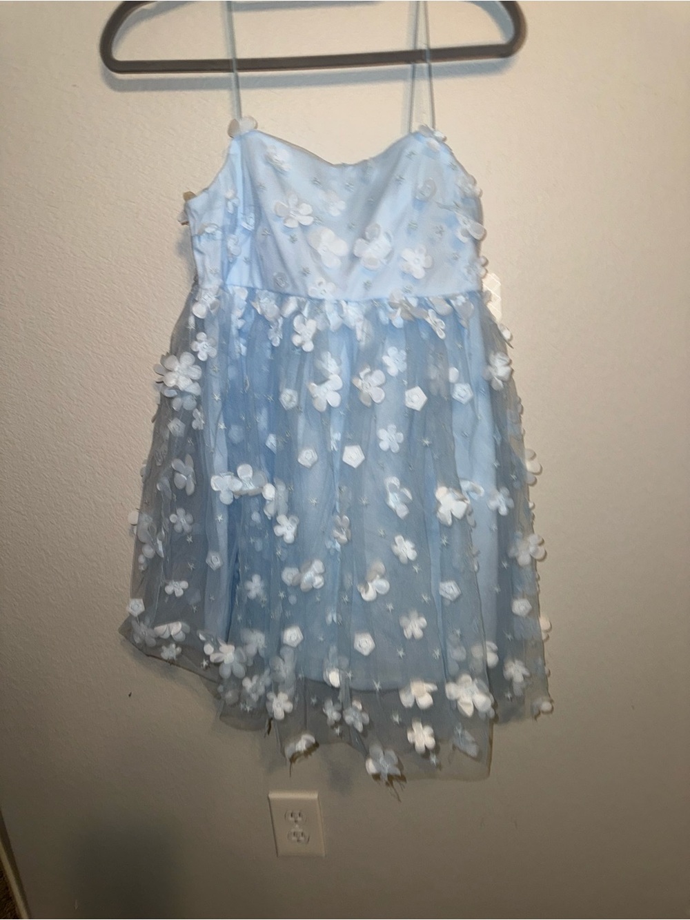 Altar’d State NWT Light Blue Floral Tulle Party Dress